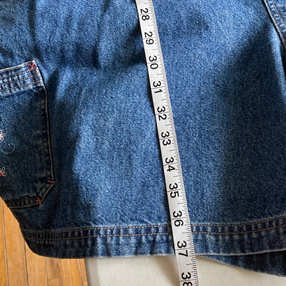 Disney Denim Short Overalls with Mickey & Floral Embroidery - Picture 14 of 14